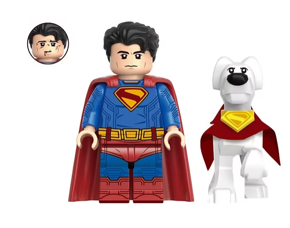 DC Lego Custom Minifigure - Superman with Krypto Dog