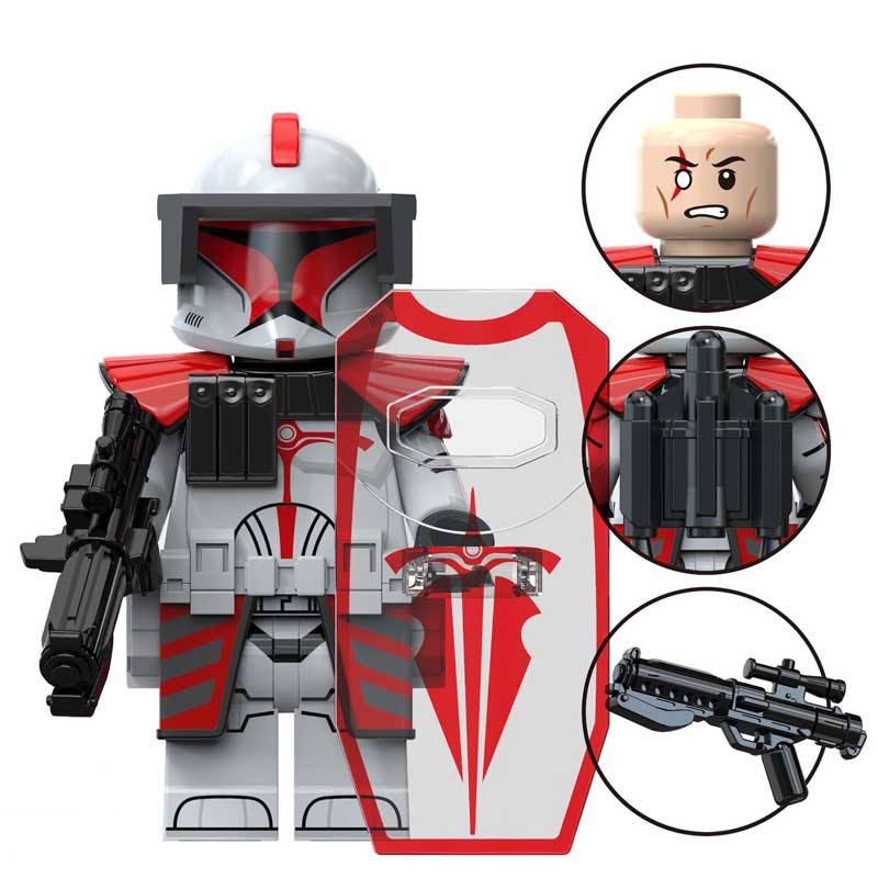 Star Wars Lego Custom Minifigure - Coruscant Guard Riot Trooper