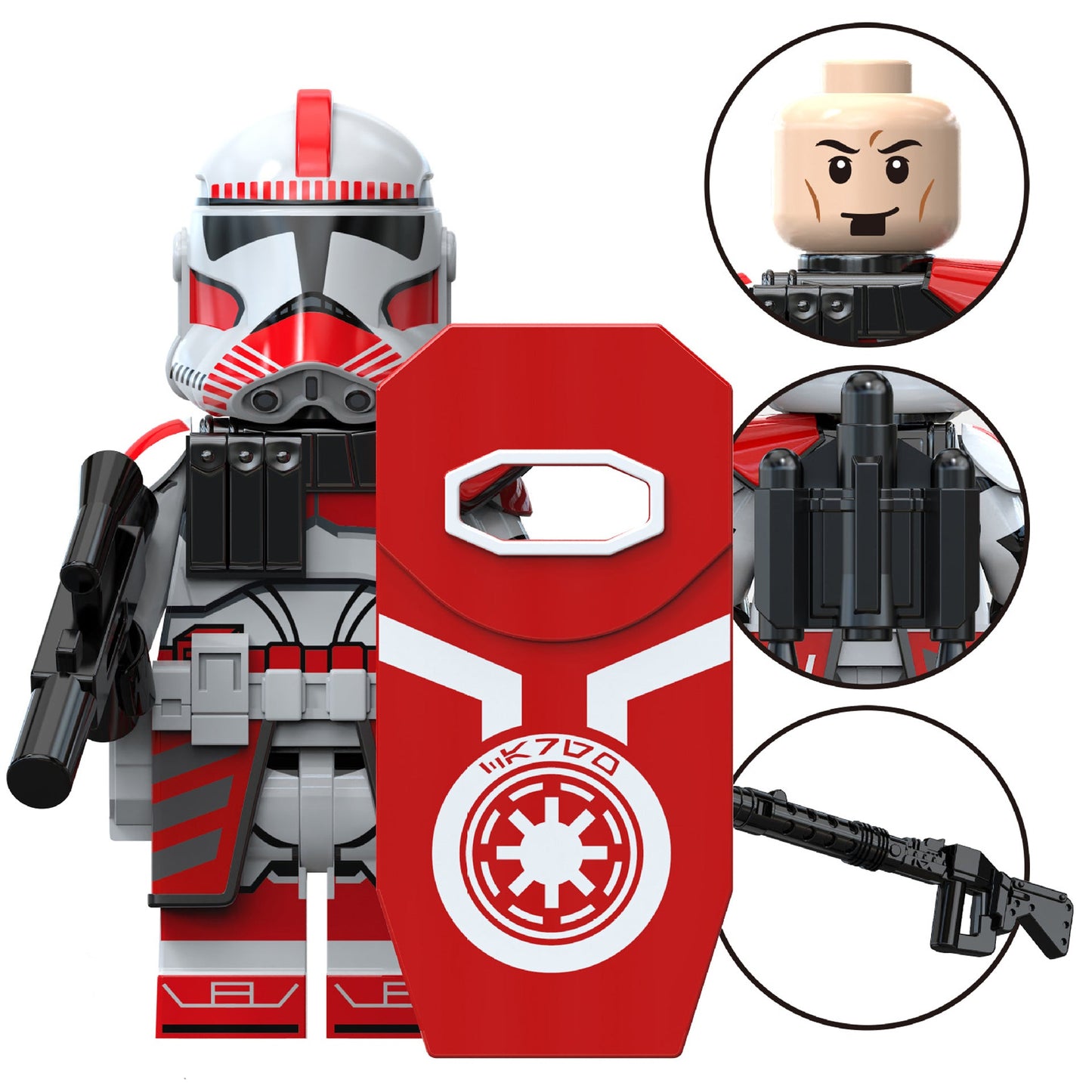 Star Wars Lego Custom Minifigure - Commander Thire Coruscant Guard