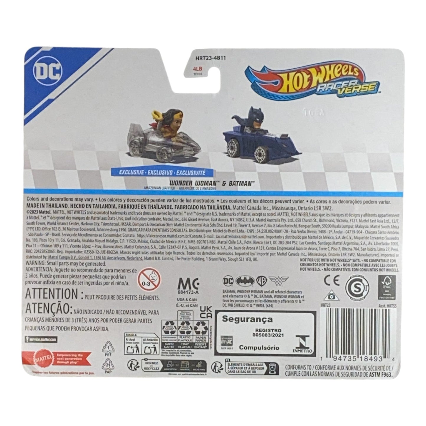 DC Hot Wheels Set - Wonder Woman & Batman (RacerVerse Series)