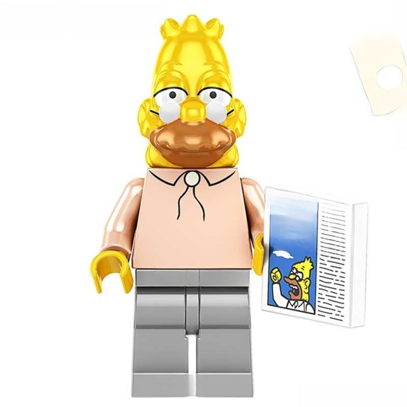 Simpsons Lego Custom Minifigure - Abe Simpson "Grandpa"