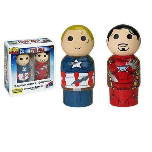 Marvel Captain America vs. Iron Man Pin Mate Wooden Figure Set (Captain America: Civil War)