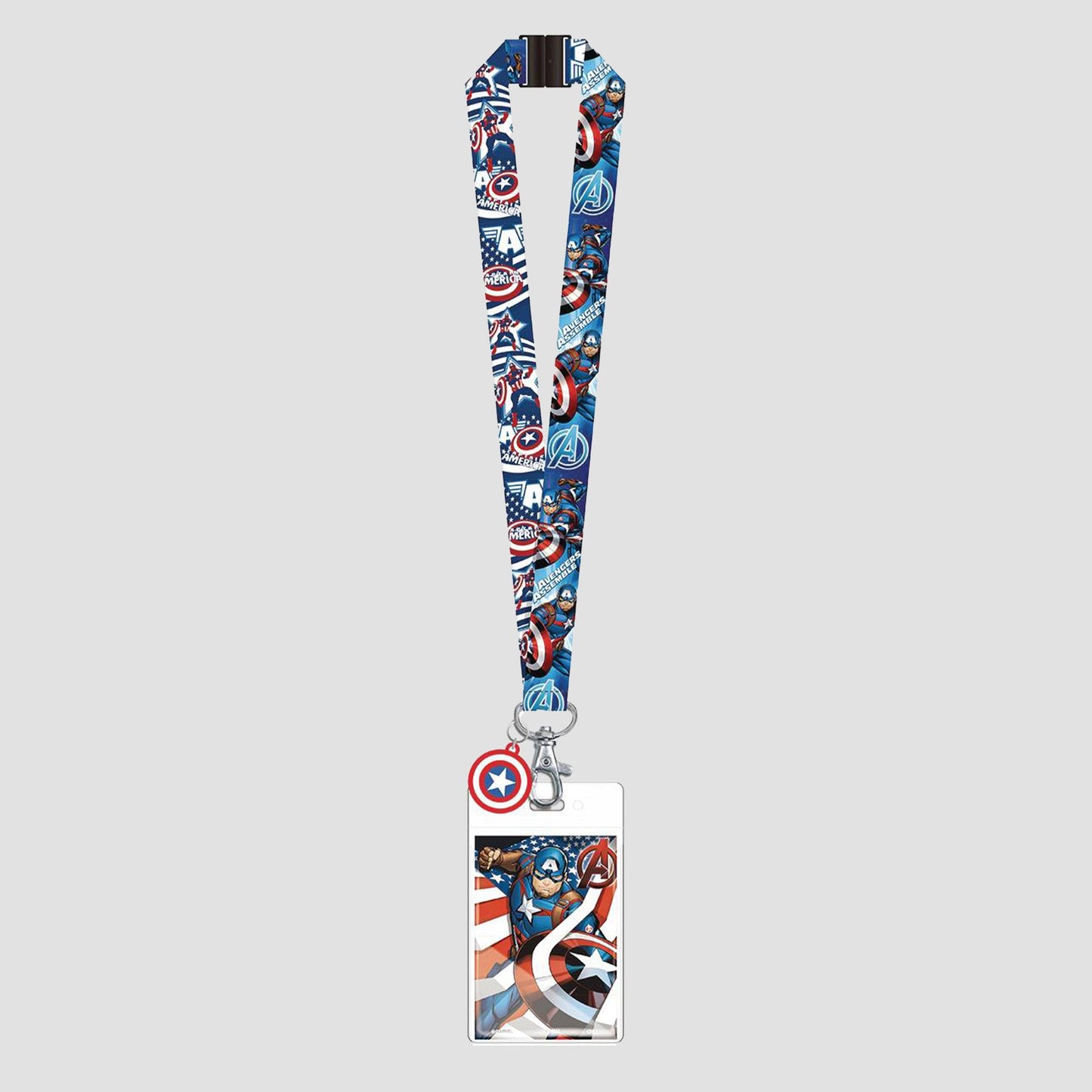 Marvel Avengers Captain America  Double-Sided Breakaway Lanyard
