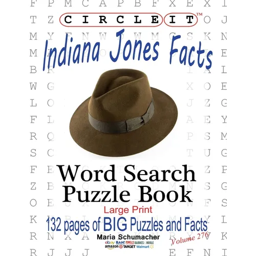 Indiana Jones Paperback Book - Circle It, Indiana Jones Facts, Word Search, Puzzle Book