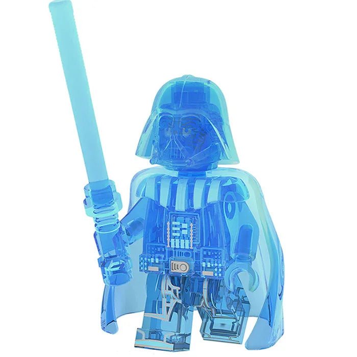Star Wars Lego Custom Minifigure - Darth Vader 3 (Transparent Blue)