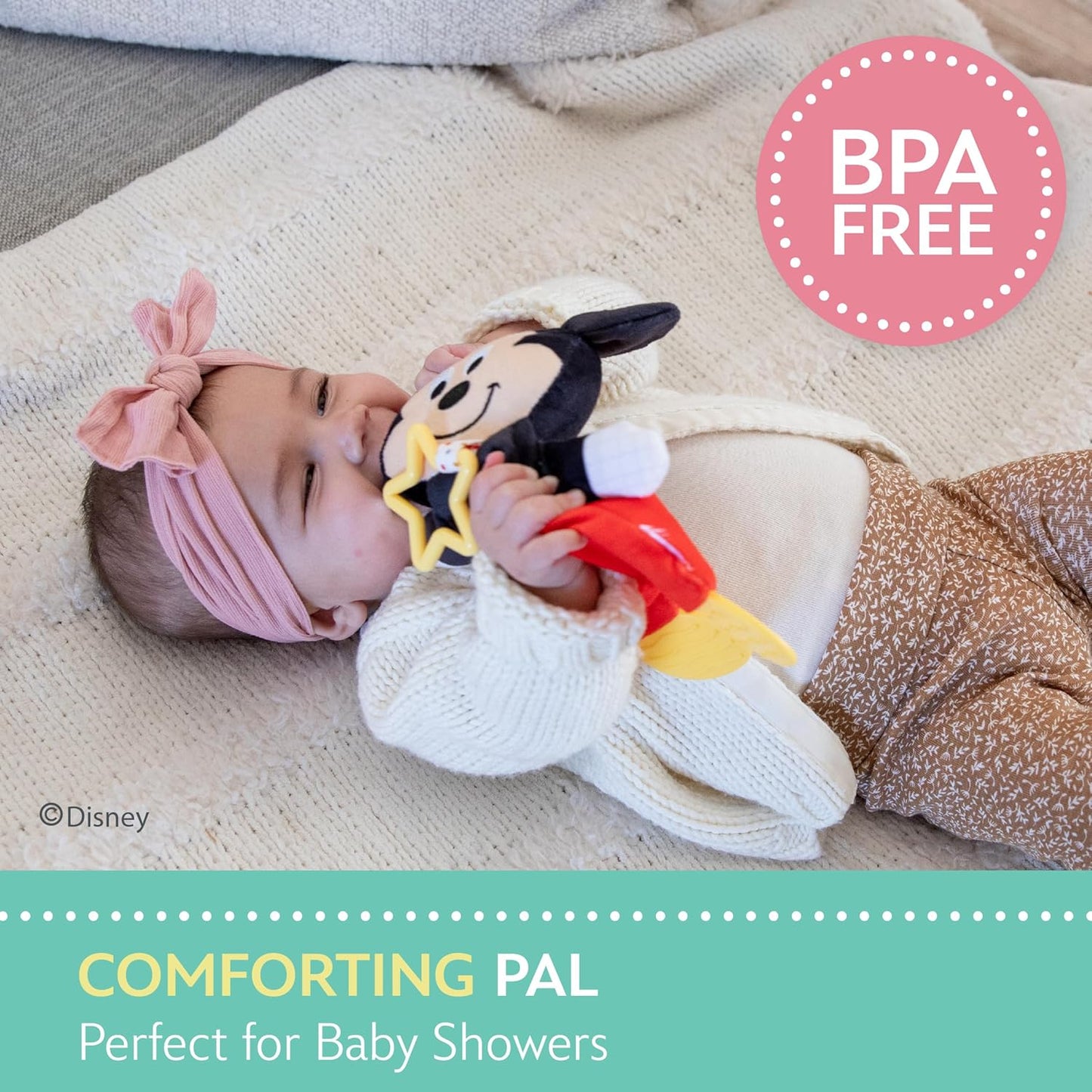 Disney Mickey Mouse Sensory Blanky with Crinkle