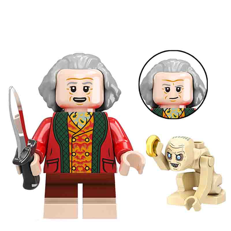 Movies Lego Custom Minifigure - Bilbo Baggins Lord of The Rings 3