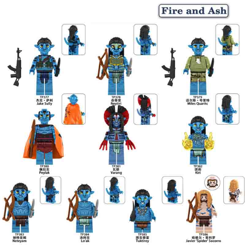 Movies Lego Custom Minifigure Set - Avatar: Fire & Ash Set of 10