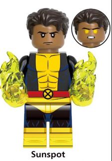 Marvel Lego Custom Minifigure - Sunspot (New Mutants)