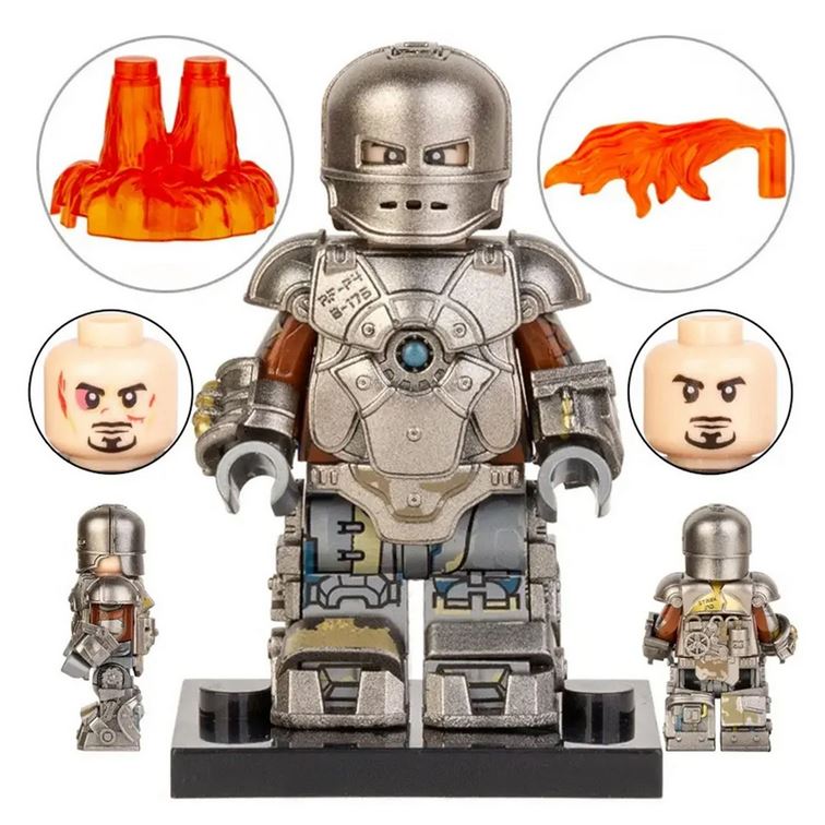 Marvel Lego Custom Minifigure - Iron Man Mark 1 Suit