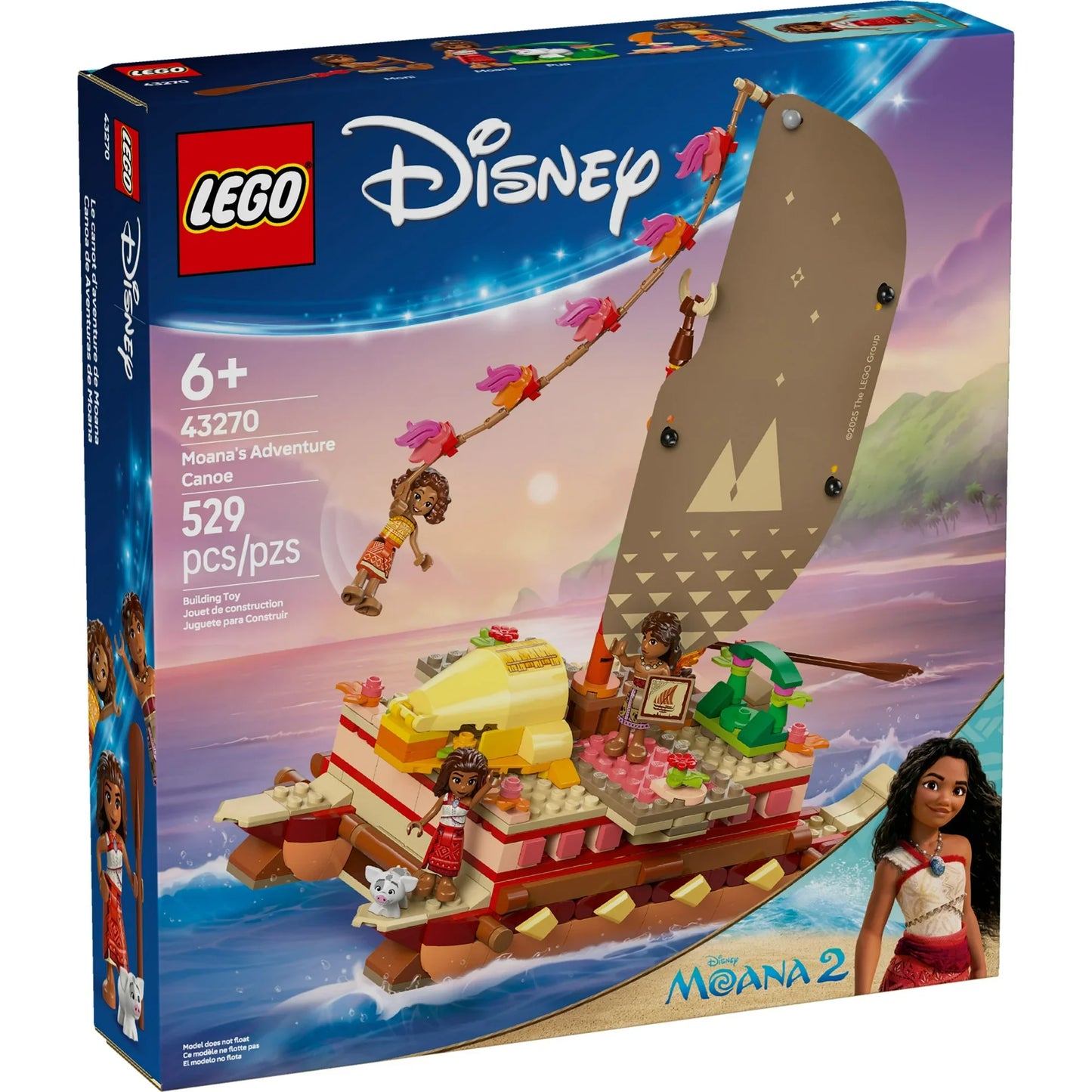 Disney Lego Set #43270 - Moana's Adventure Canoe