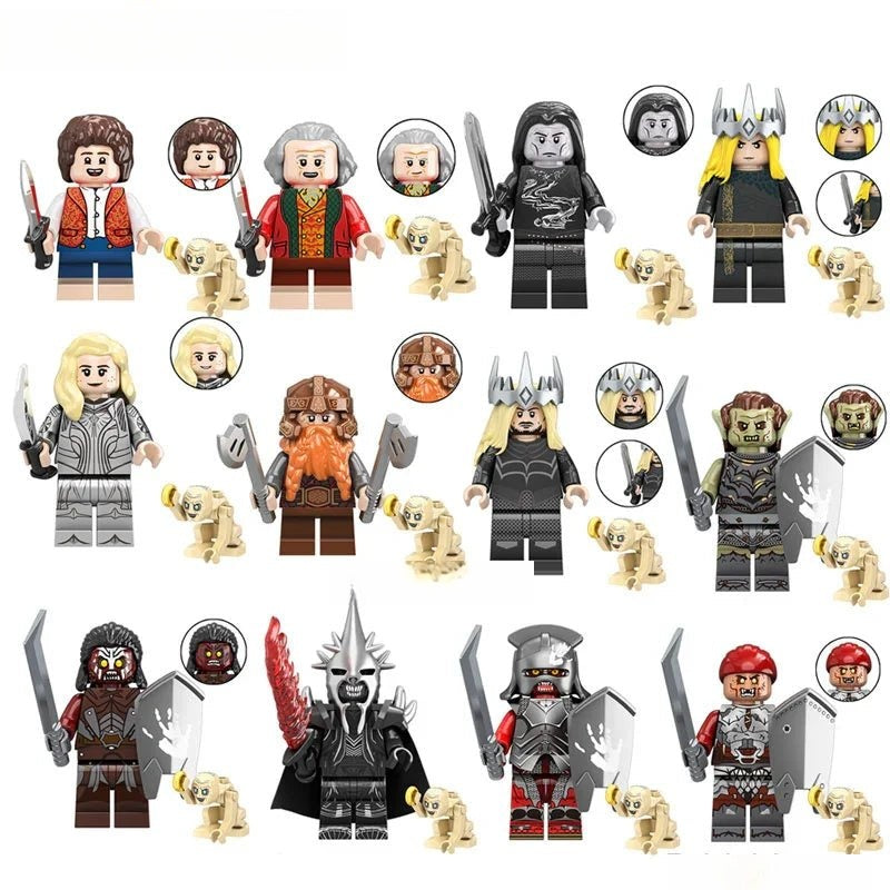 Movies Lego Custom Minifigure Set - Lord of The Rings Set of 12