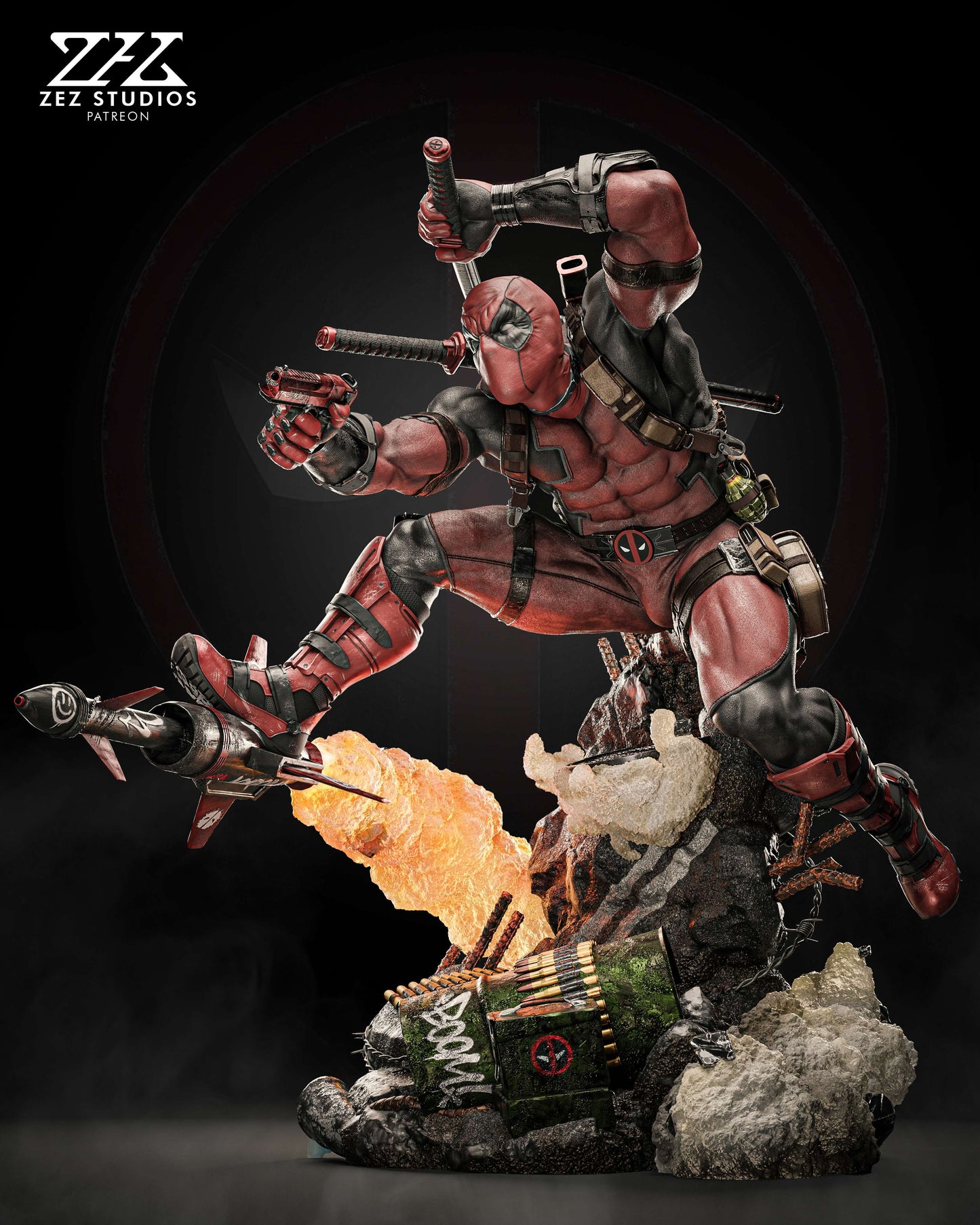 Marvel Comics Statue - Deadpool (1:4 Scale & Bust)