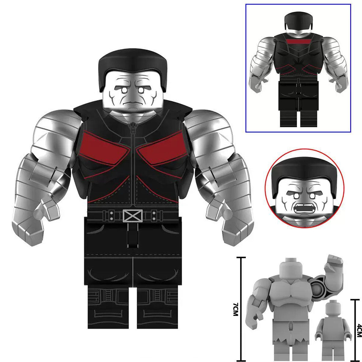 Marvel Lego Custom Minifigure - Colossus Big Size