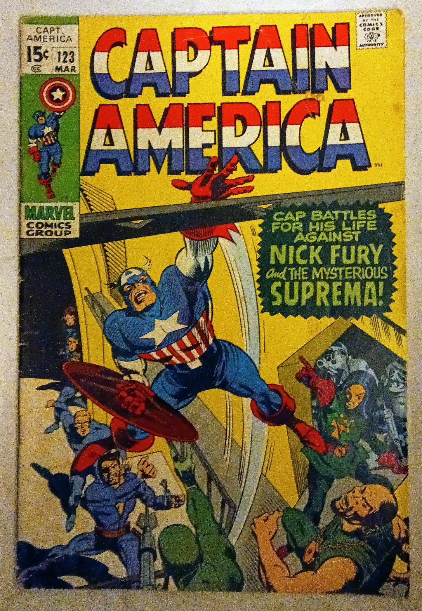 Captain America #123, Marvel Comics (March 1970, GD/VG)