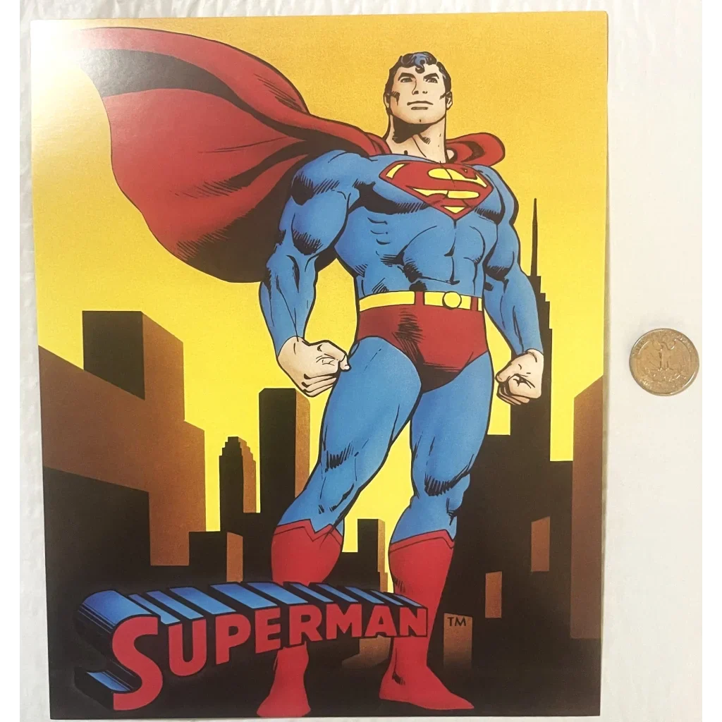 Superman Vintage Large Collectible Card Print