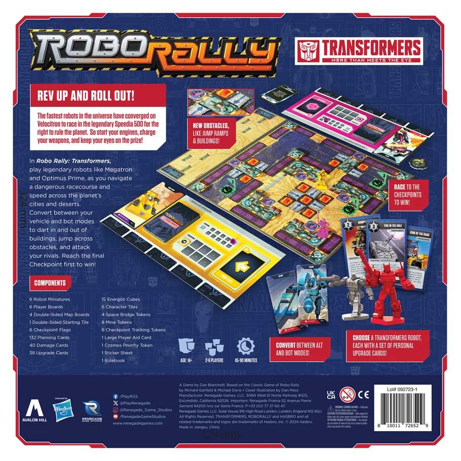 Transformers Robo Rally Board Game