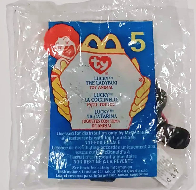 McDonald's Beanie Baby toy - Lucky The Ladybug (Bagged)