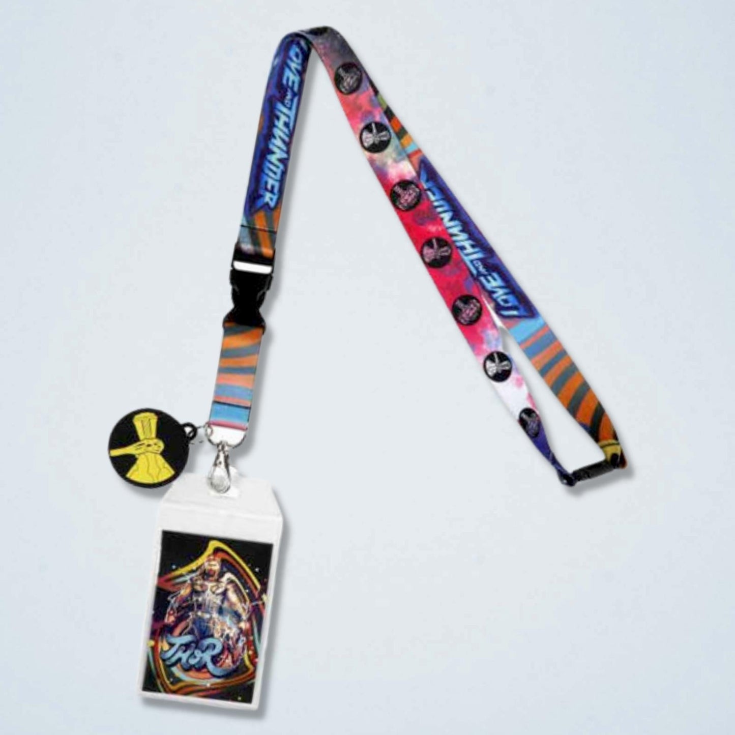 Marvel Thor: Love and Thunder Symbols Neon Print Breakaway Lanyard