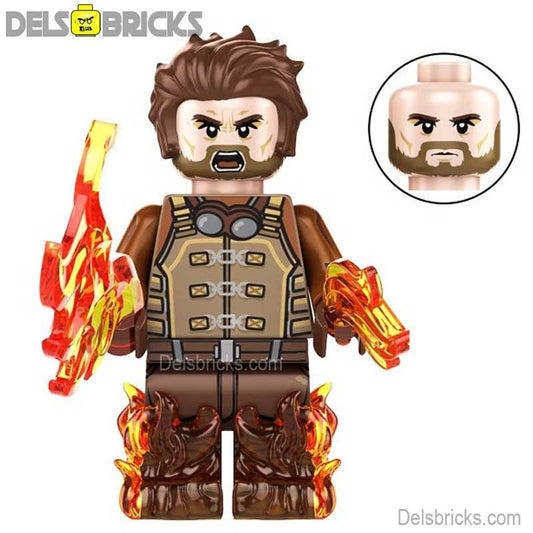 Marvel Lego Custom Minifigure - Pyro (Deadpool & Wolverine)