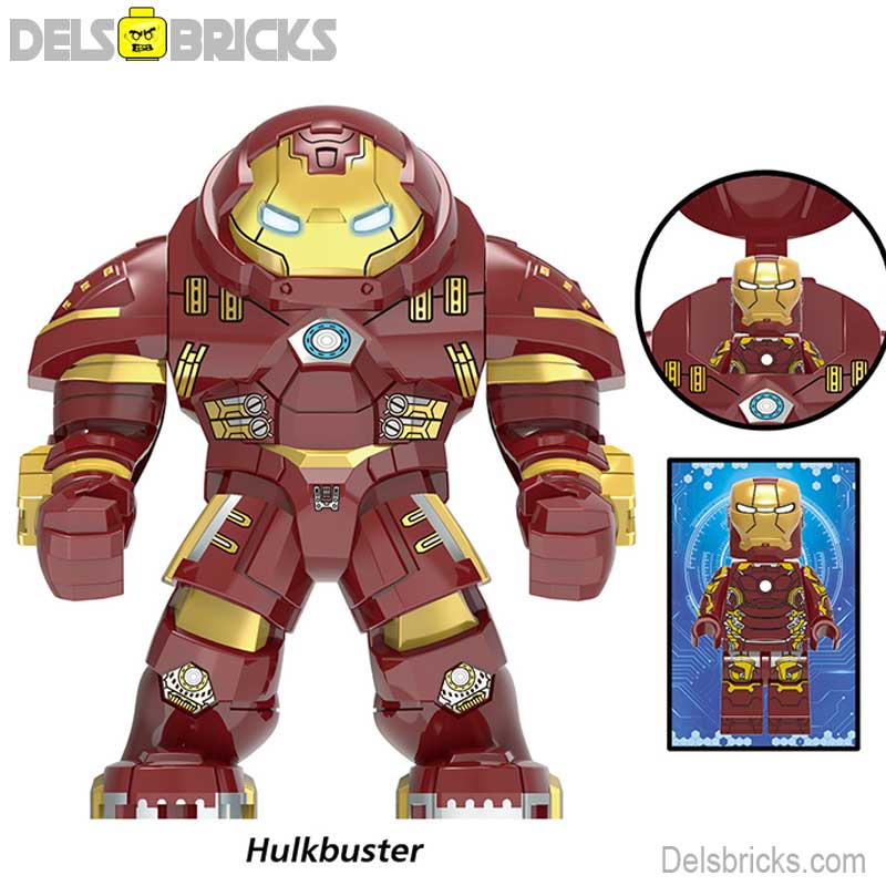 Marvel Lego Custom Minifigure - Iron Man Hulkbuster Suit (Big Figure)