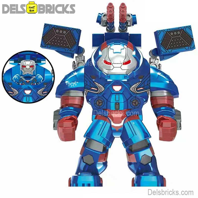 Marvel Lego Custom Minifigure - Iron Patriot Hulkbuster Suit (Big Figure)