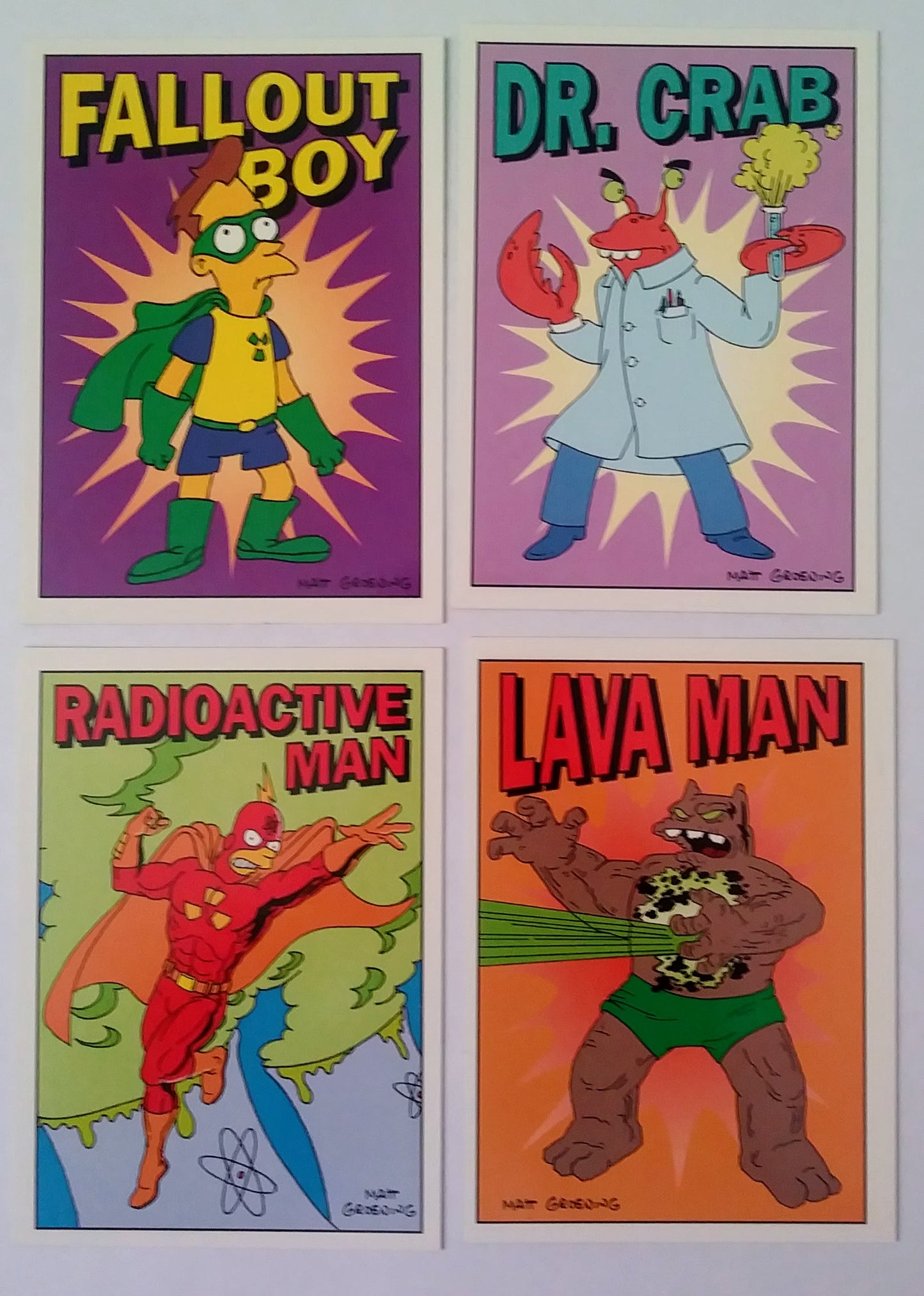 Simpsons Trading Card Set - Radioactive Man