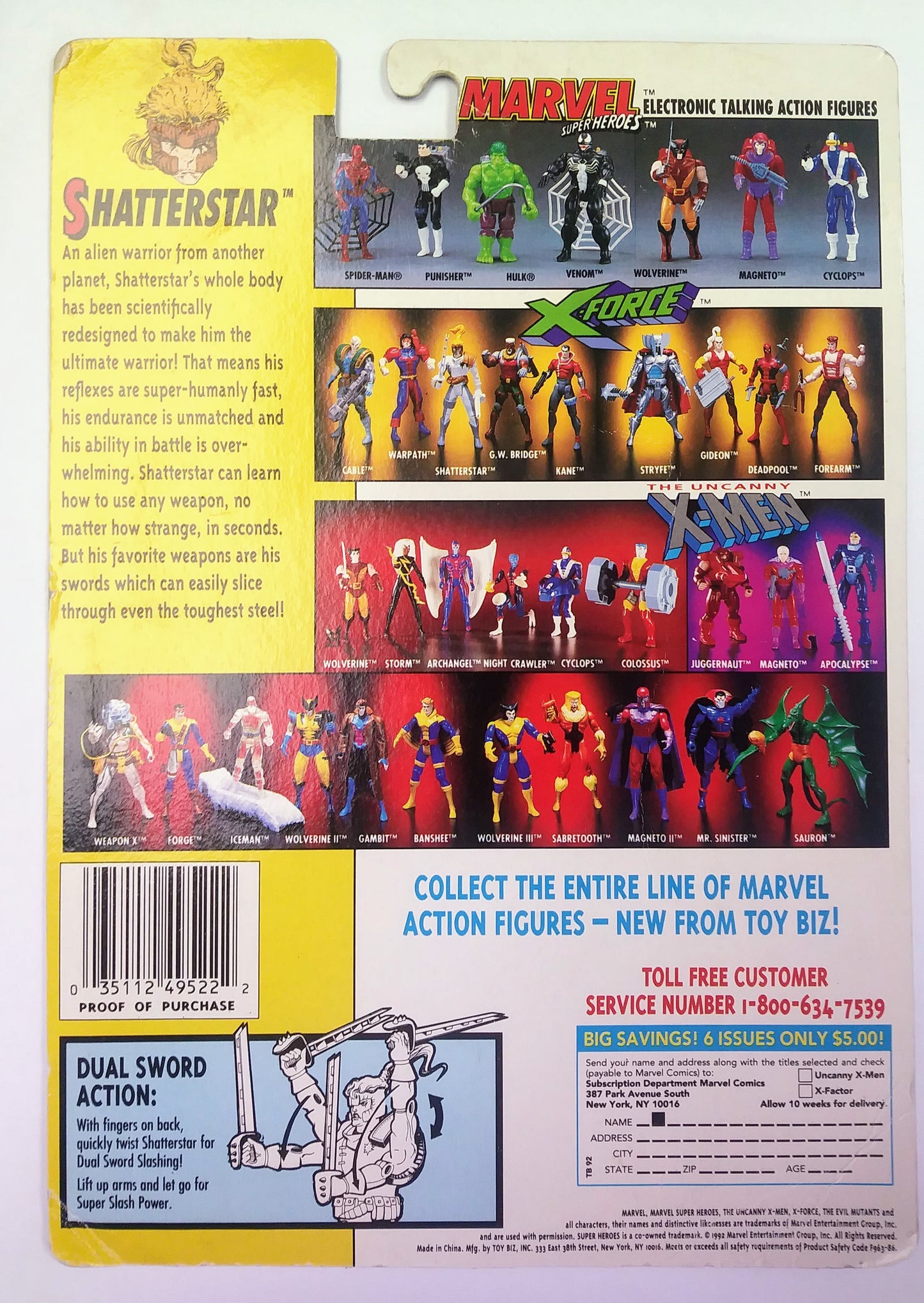 Marvel action figure - Shatterstar