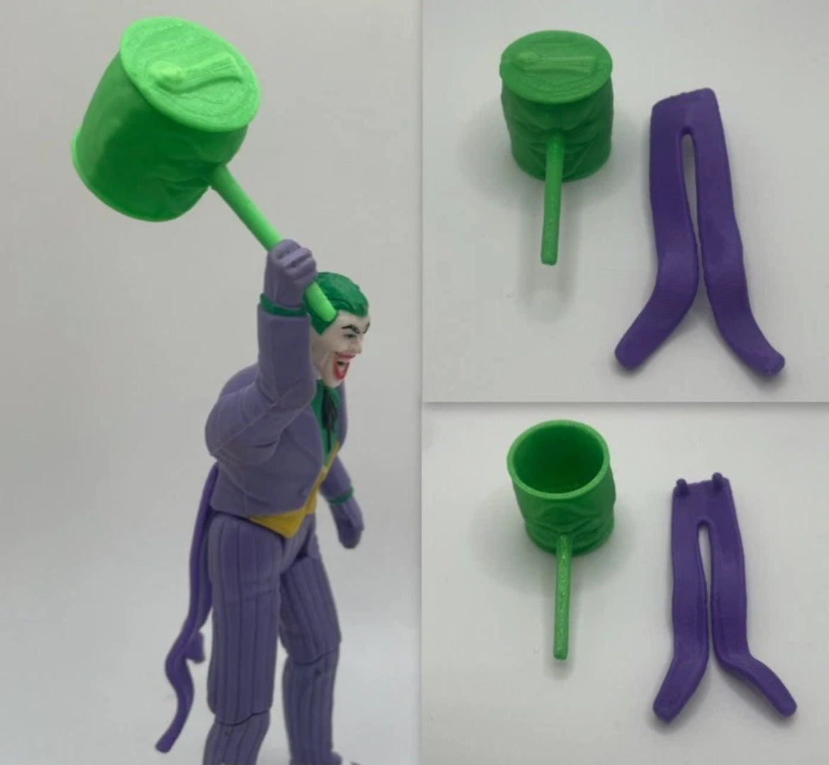 DC Super Powers Joker Hammer & Coat Tail Set Repro Part 1984 Vintage Kenner