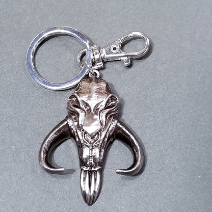 Star Wars Mandalorian Mythosaur Skull Large Pewter Keychain