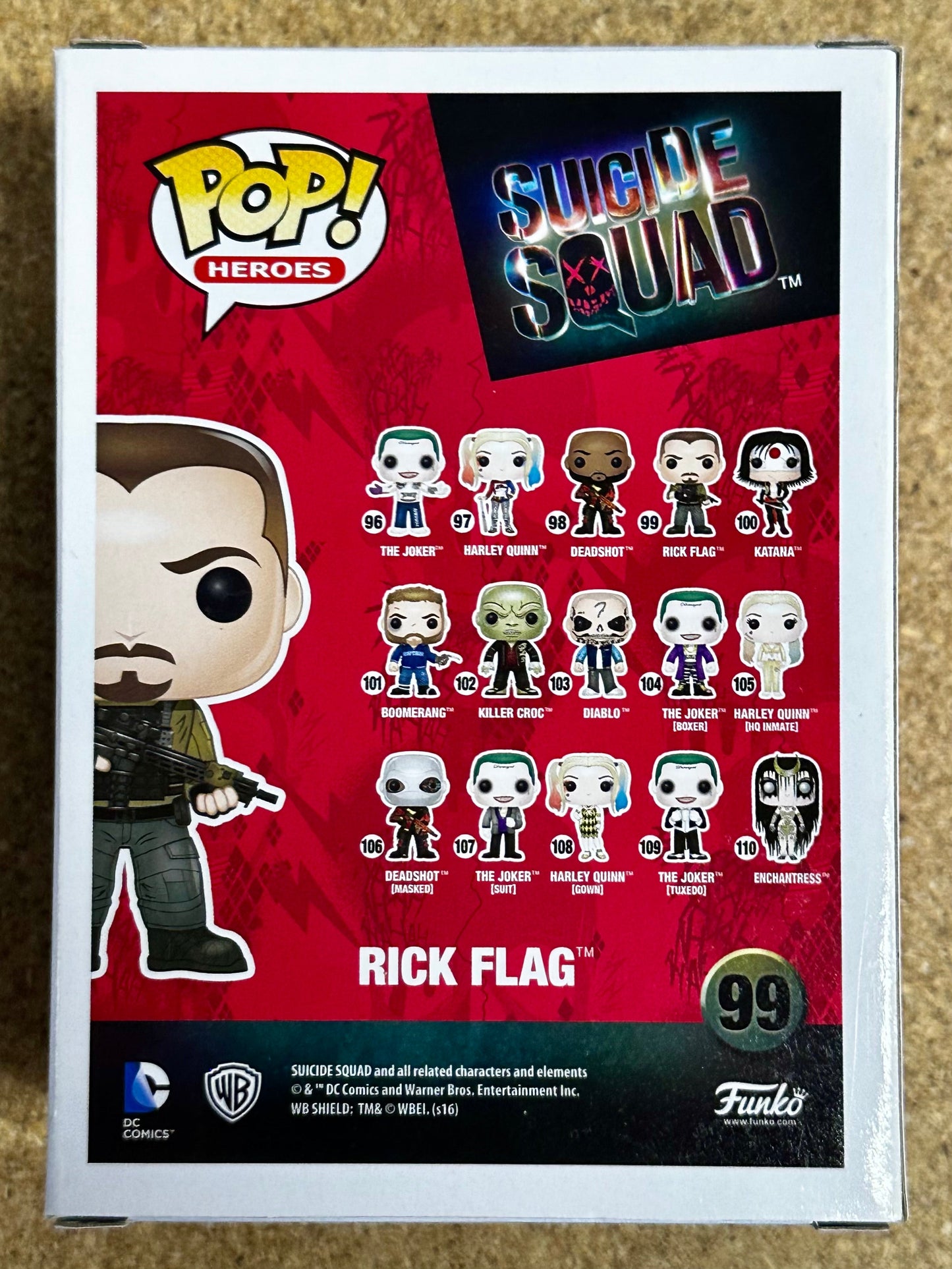 DC Funko Pop! - Rick Flag #99 Suicide Squad 2016 Vaulted