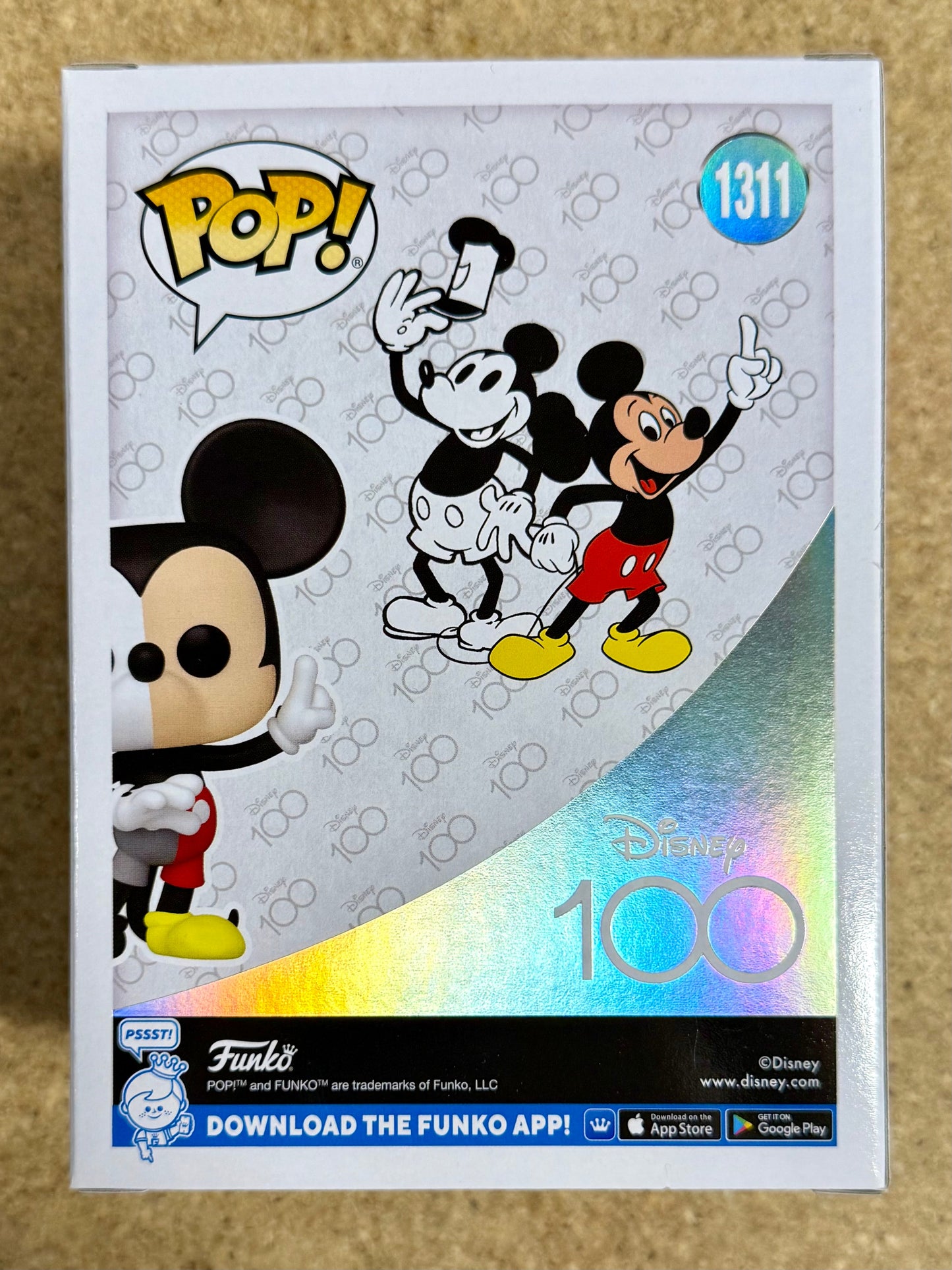 Disney Funko Pop! - Mickey Mouse Half Color Half B&W #1311 Hot Topic 2022 Exclusive
