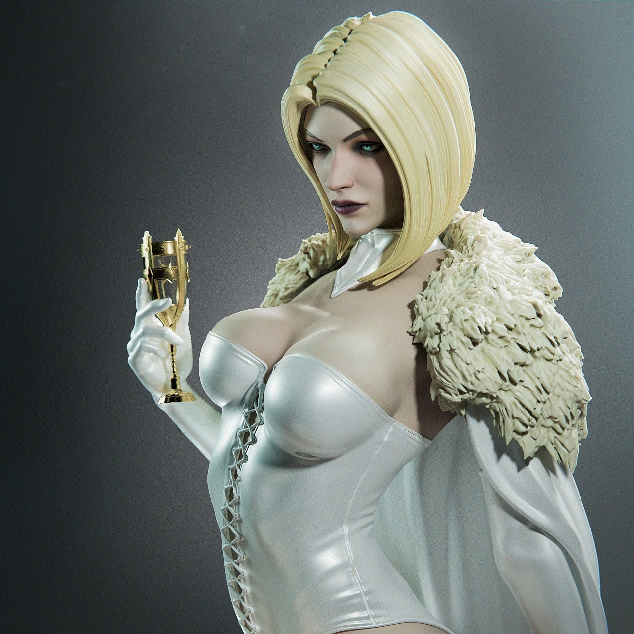 Marvel Comics Statue - Emma Frost "White Queen" (1:6 Scale & Bust, NSFW)