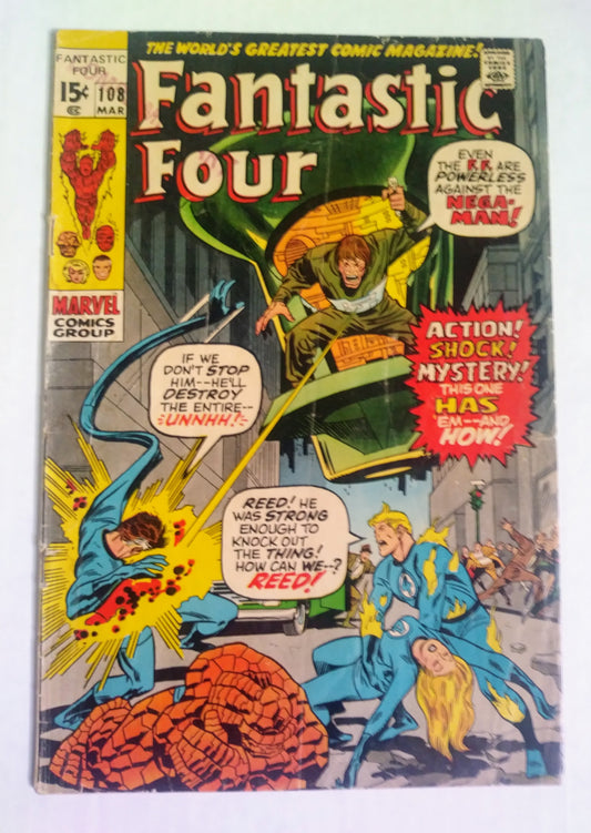 Fantastic Four #108, Marvel Comics (March 1971, GD-)