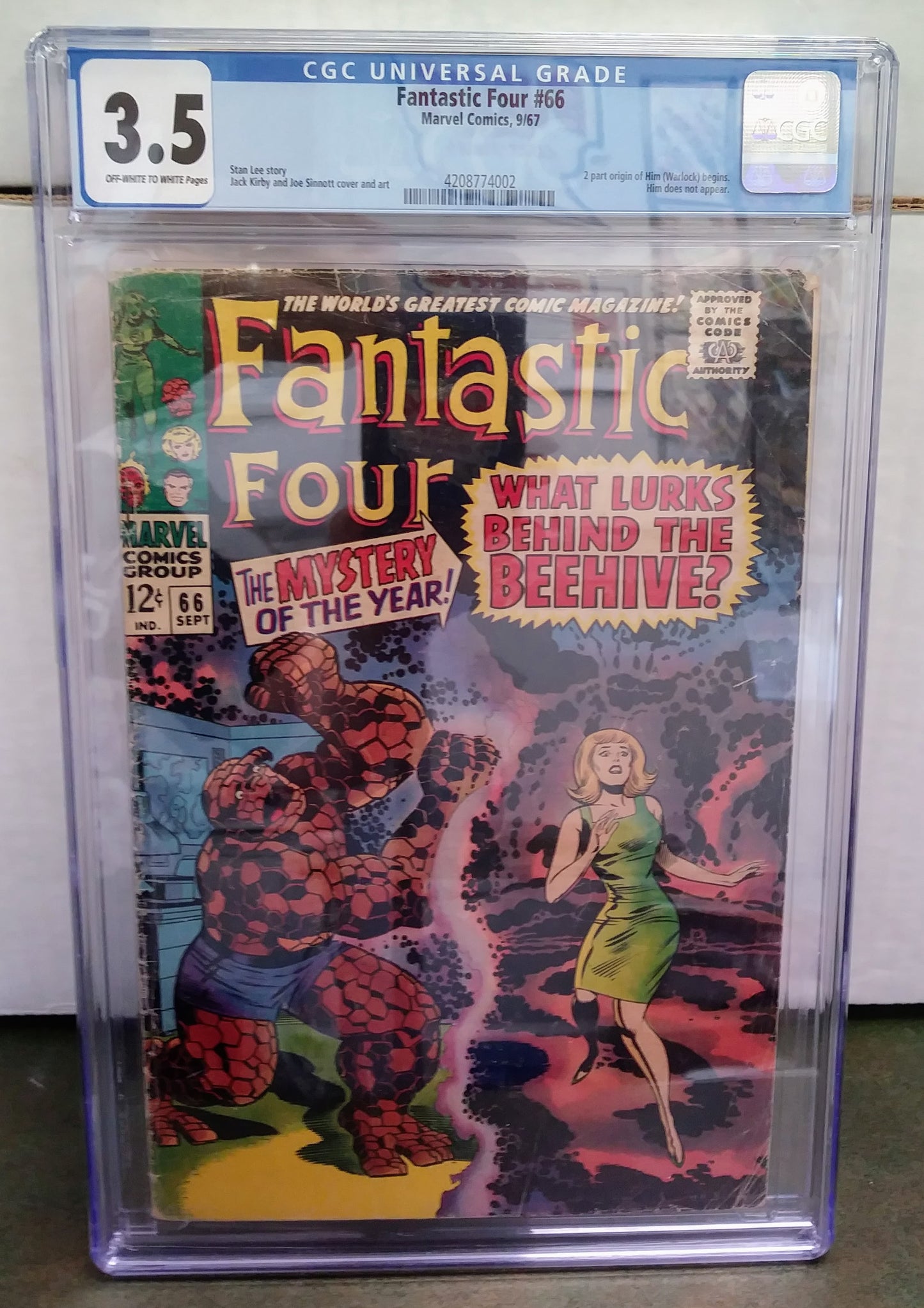 Fantastic Four #066, Marvel Comics (September 1967, CGC 3.5)