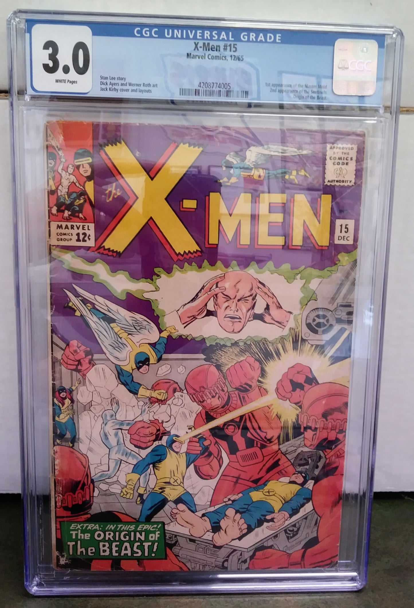 X-Men #015, Marvel Comics (December 1965, CGC 3.0)