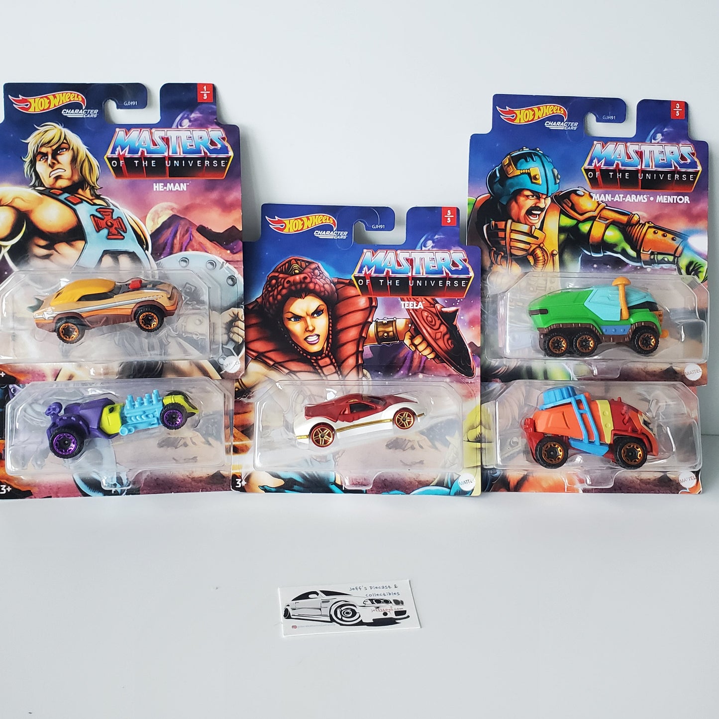 Masters of the Universe Hot Wheels Character Car 5 of 5 Complete