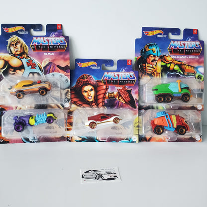 Masters of the Universe Hot Wheels Character Car 5 of 5 Complete