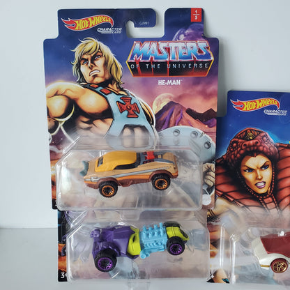 Masters of the Universe Hot Wheels Character Car 5 of 5 Complete