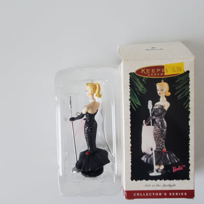 Barbie Ornament - 1995 Hallmark Barbie Solo in the Spotlight Christmas Ornament