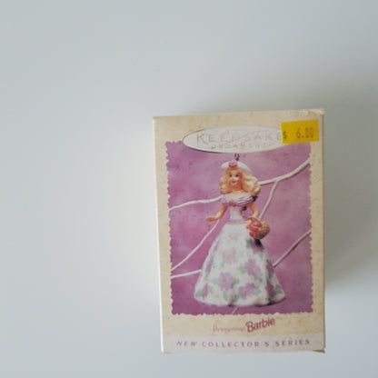 Barbie Ornament - 1995 Hallmark Barbie Springtime Barbie Ornament