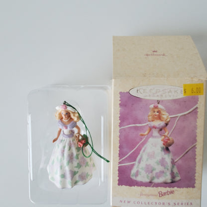 Barbie Ornament - 1995 Hallmark Barbie Springtime Barbie Ornament