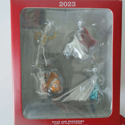 Disney Ornament Set - 2023 Hallmark Disney Pixar and Princesses 100th Anniversary Christmas Ornament Set