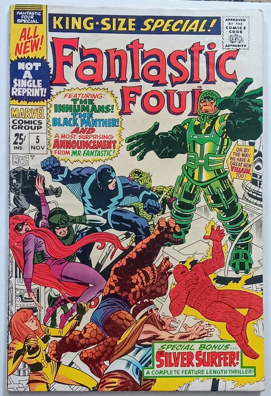 Fantastic Four Annual #5, Marvel Comics (1967, VG+)