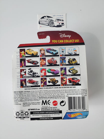 Disney Hot Wheels Character Cars - Captain Hook