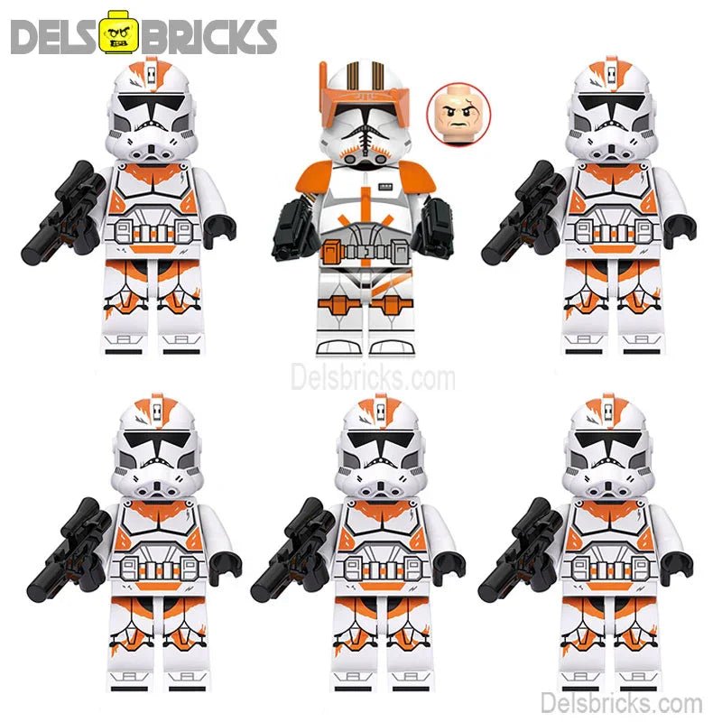 Star Wars Lego Custom Minifigure Set - 212th Clone Troopers & Commander Cody