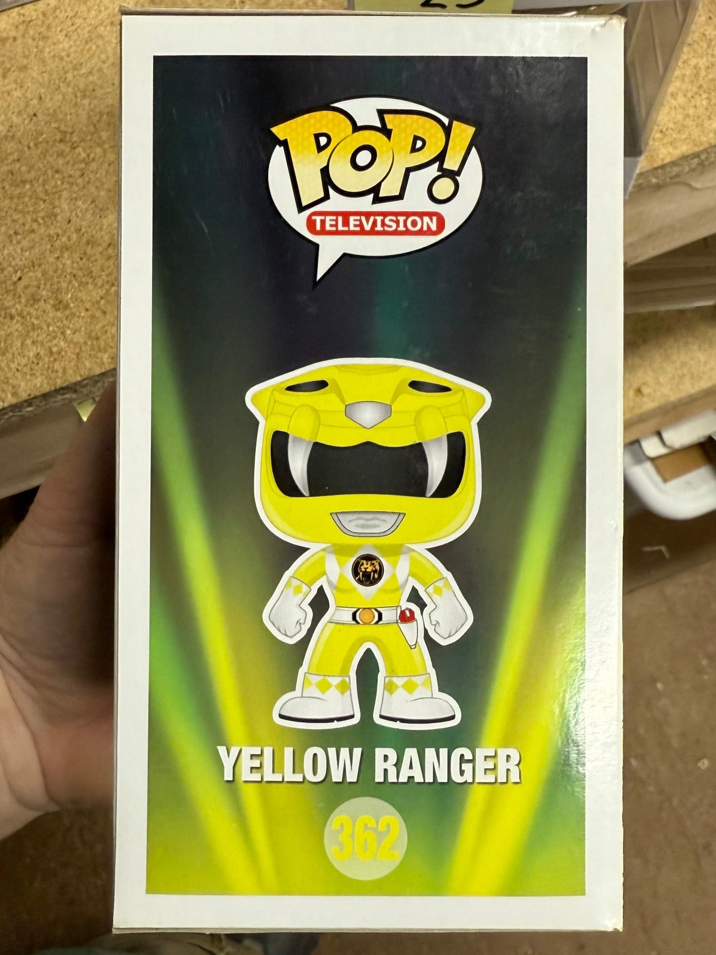 TV Funko Pop! - Yellow Power Ranger #362 Saber Tooth Tiger 2016 Vaulted