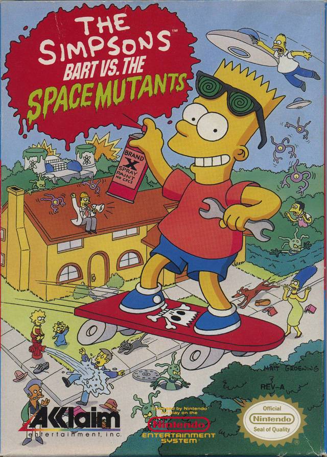 Simpsons Video Game - Bart vs the Space Mutants (Nintendo NES)