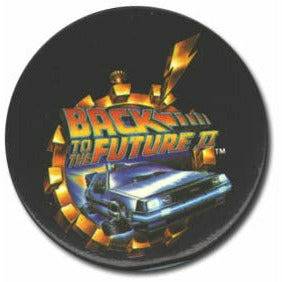 Back to the Future Button - Flying DeLorean from Back to the Future Part II