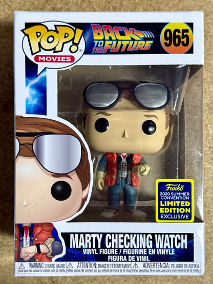 Movies Funko Pop! - Marty Checking Watch #965 Back to The Future SDCC 2020 Summer Con Exclusive
